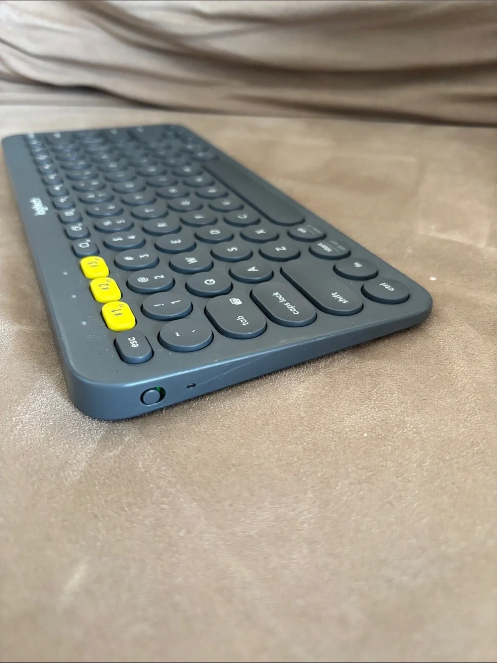 Logitech Wireless Bluetooth Keyboard - Dark Gray with Yellow Keys